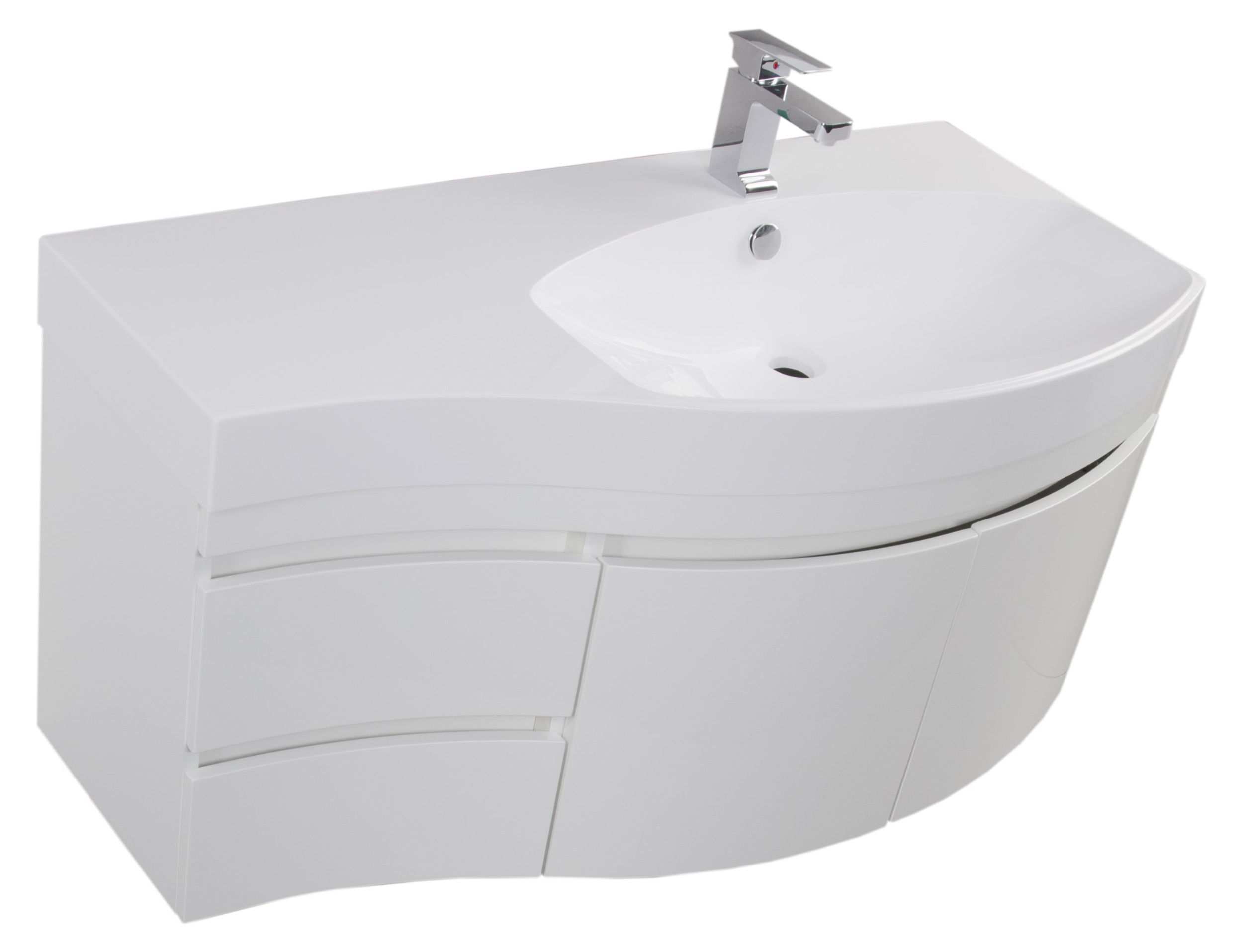 

Тумба с раковиной Aquanet Опера 2-115 белая R, Белый, Опера 2-115