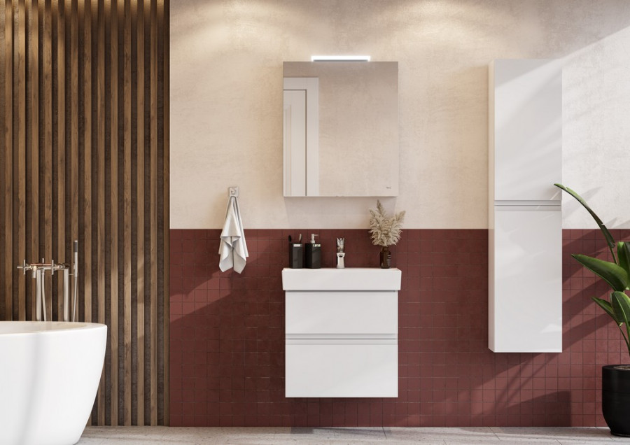 

Мебель для ванной Roca Oleta 60 подвесная, 2 ящика, белый матовый, A857639501