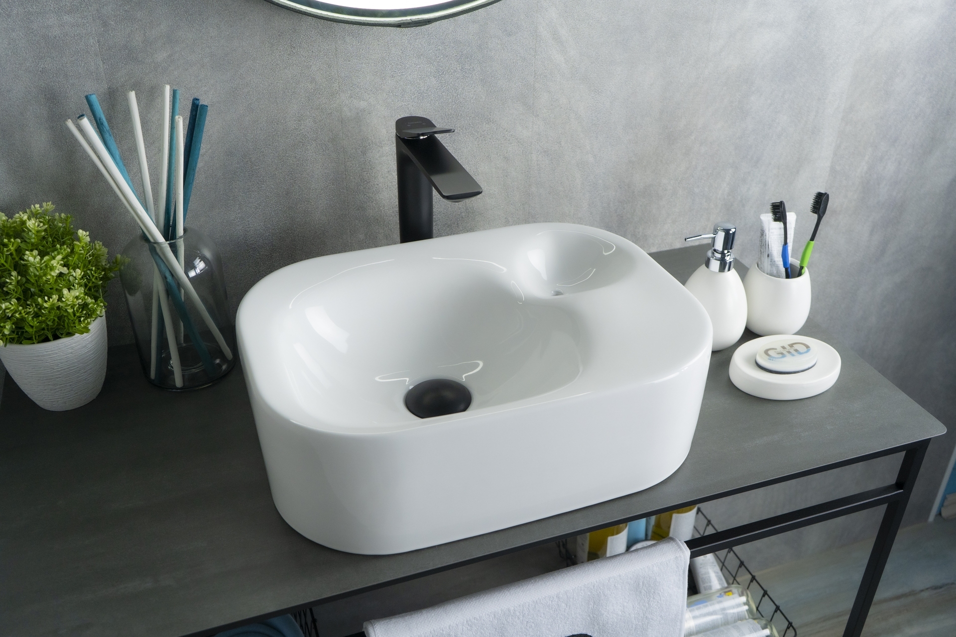 

Раковина Gid Creativo N9266 накладная 47х34 белая, Белый, Creativo N9266