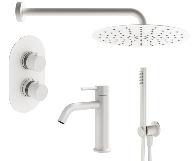 

Душевой комплект Plumberia Selection Ixo KITXOT18BO53 белый матовый, KITXOT18BO53