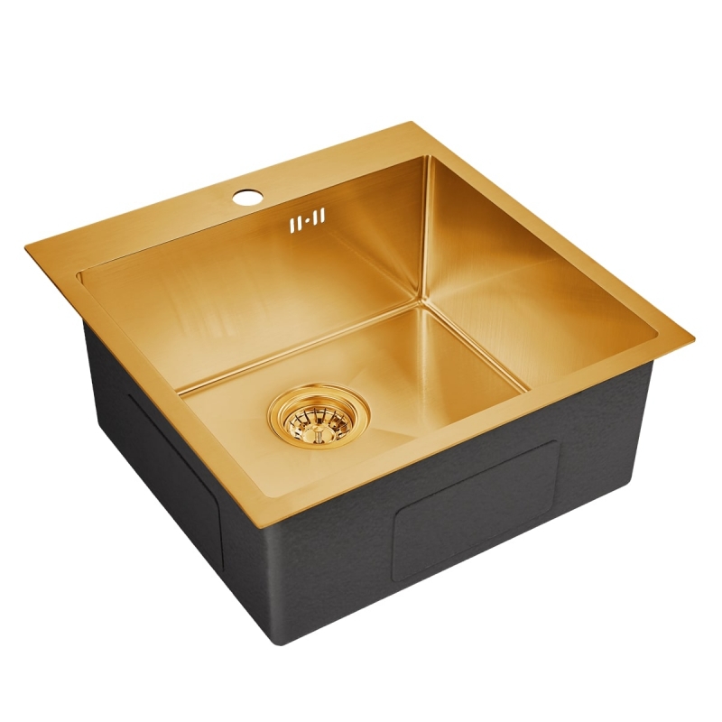 

Мойка кухонная Emar PVD EMB-116 PVD Nano Golden золото, EMB-116 PVD Nano Golden