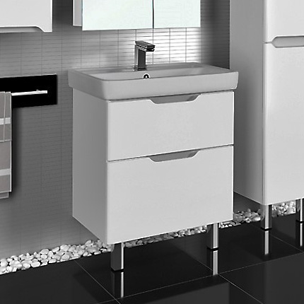

Тумба с раковиной Dreja.Eco Q Plus 70 белая, Белый, Q Plus 70