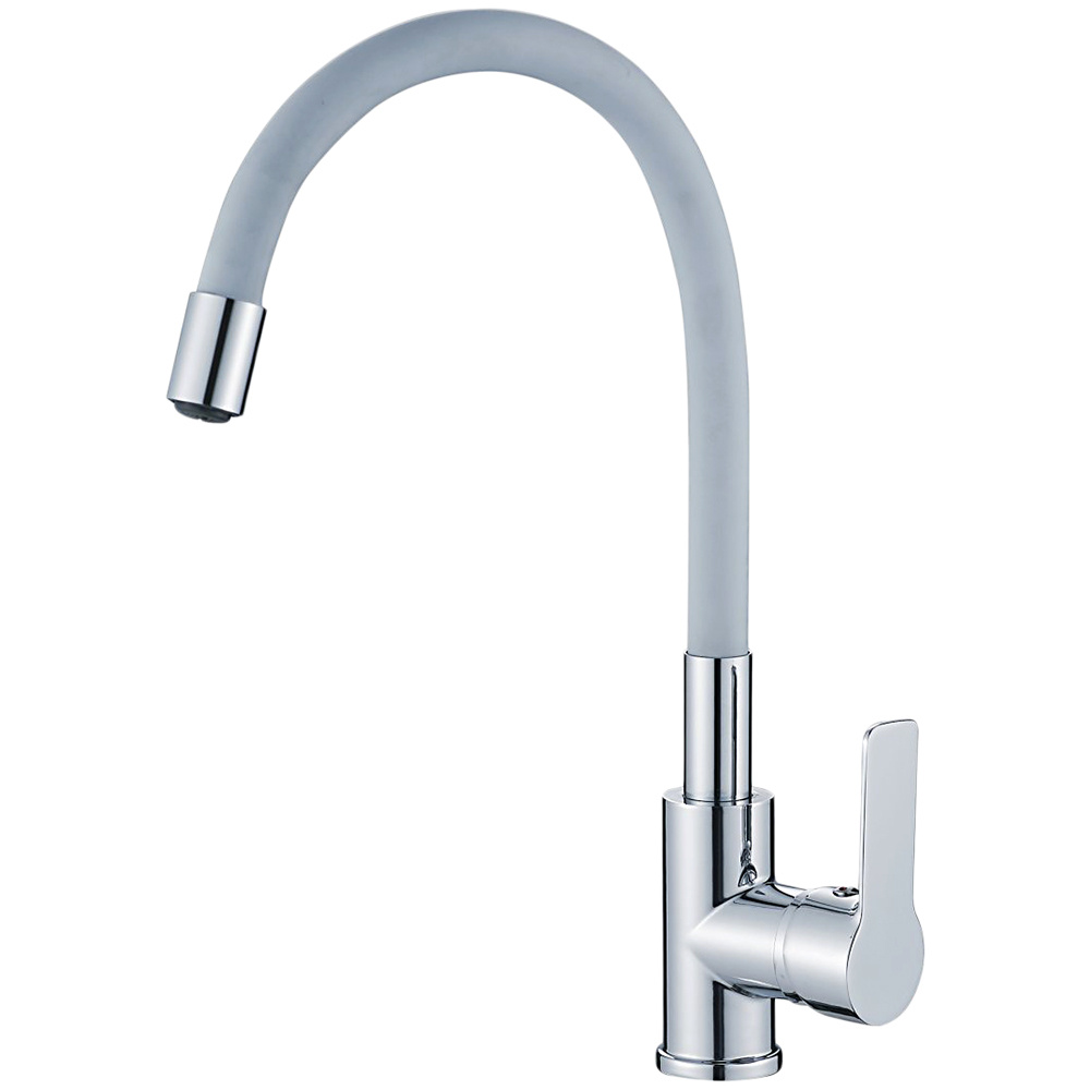 

Смеситель Haiba HB70112-3 для кухни, с гибким изливом, серый/хром, Хром/серый, HB70112-3