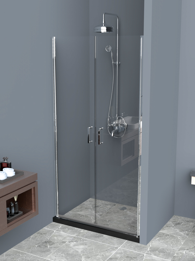 

Душевая дверь в нишу BelBagno Uno 90х190 прозрачное стекло с 2 дверками, Uno 90х190