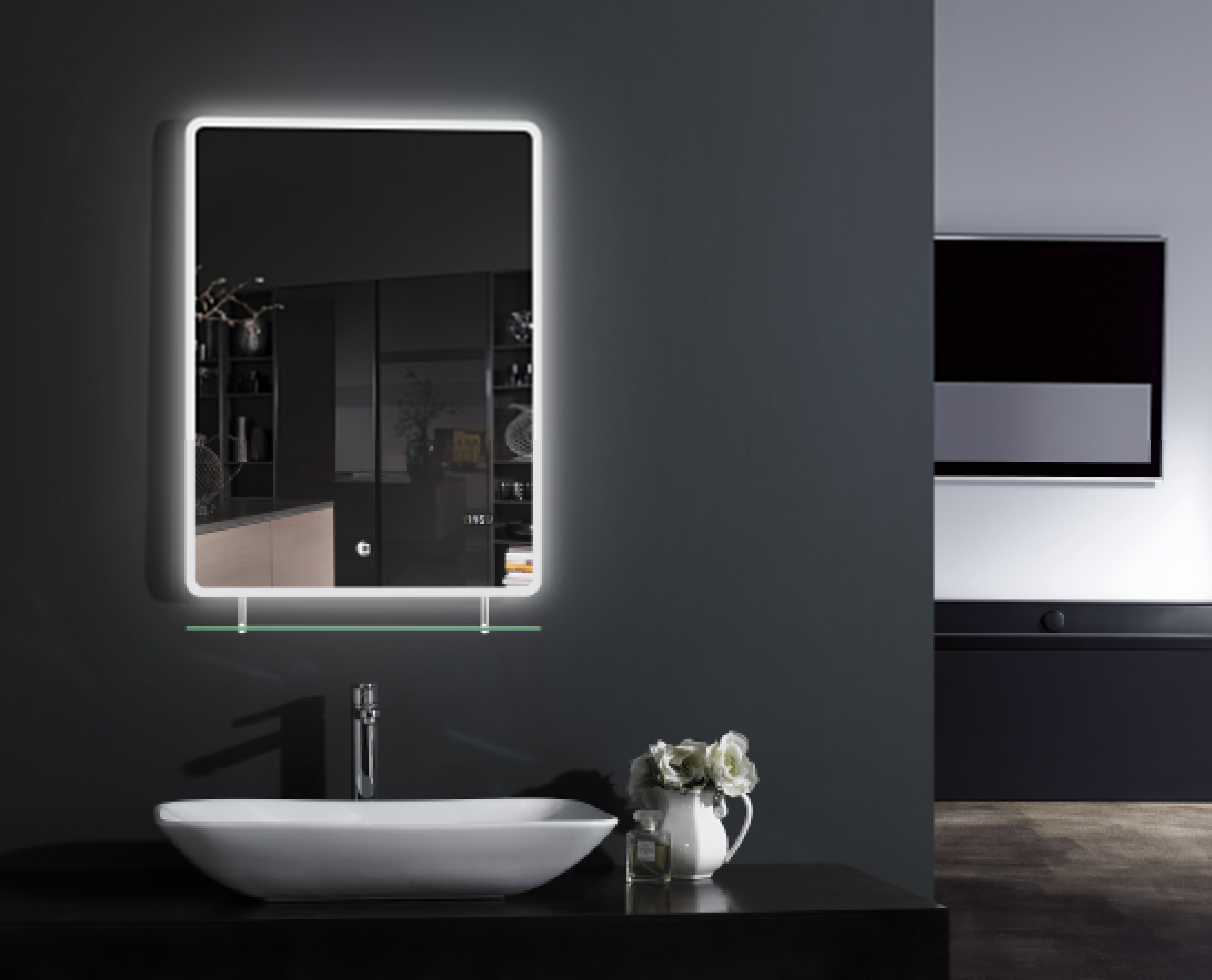 

Зеркало Esbano ES-2073 HDSA 60x80 с полкой, ESMI2073HDSA