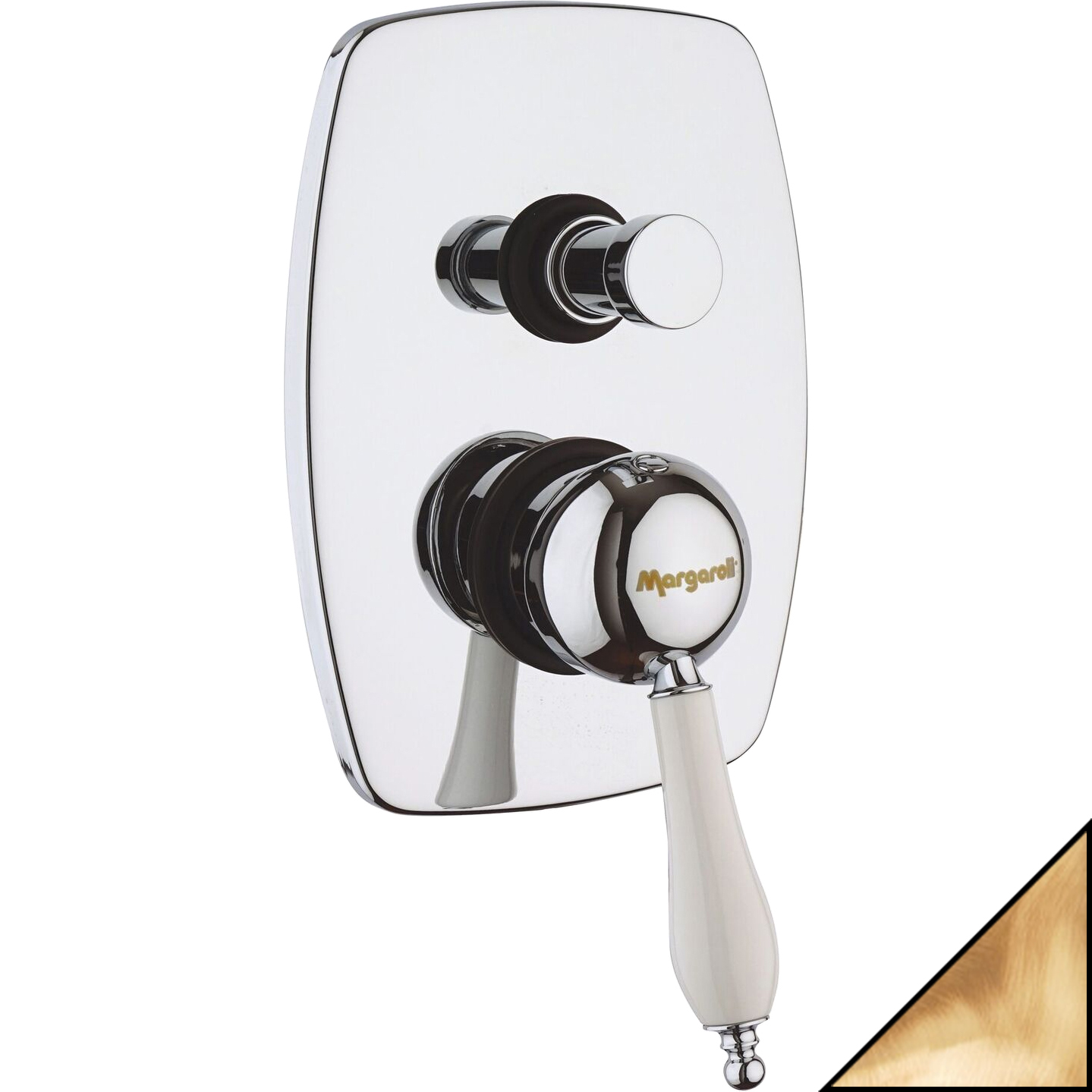 

Смеситель Margaroli Classica RU1008AA01BR для ванны с душем, Белый;бронза, Classica RU1008AA01BR