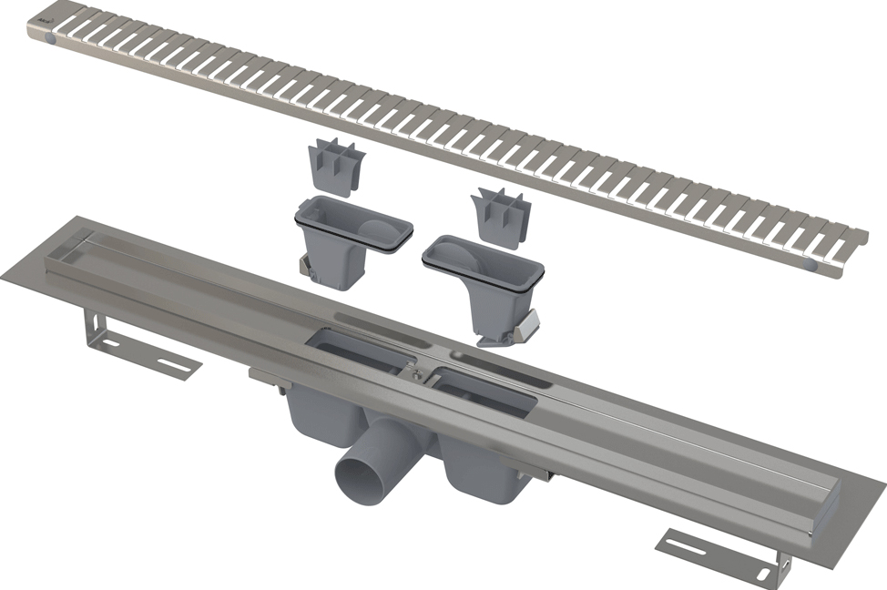 

Душевой лоток AlcaPlast APZ1SMART-LINE-750 с опорами и решеткой