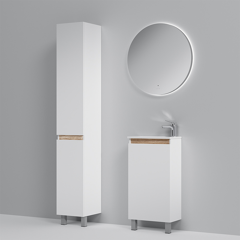 

Мебель для ванной Am.Pm X-Joy 45 напольная, 1 дверца, белый глянец, Белый глянцевый, M85AFSX0451WG