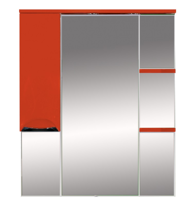 

Зеркало-шкаф Misty Жасмин 85 L с подсветкой, красный, Жасмин 85 П-Жас02085-042СвЛ