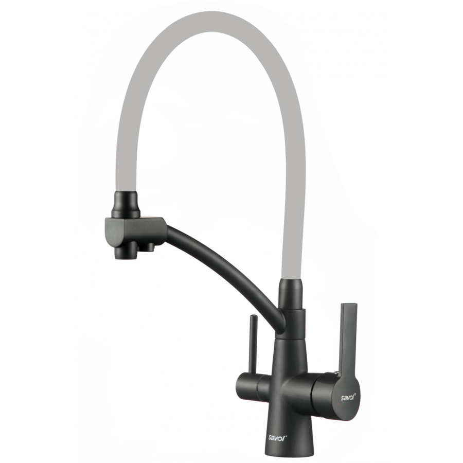 

Смеситель для кухонной мойки Savol S-L1805H-04 черный, S-L1805H-04