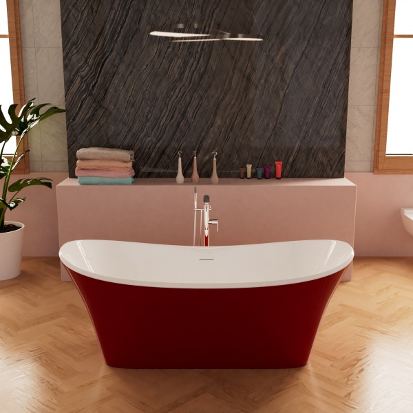 

Акриловая ванна Frank F6104 White/Red 170х75 см, красная, Красный, 125121
