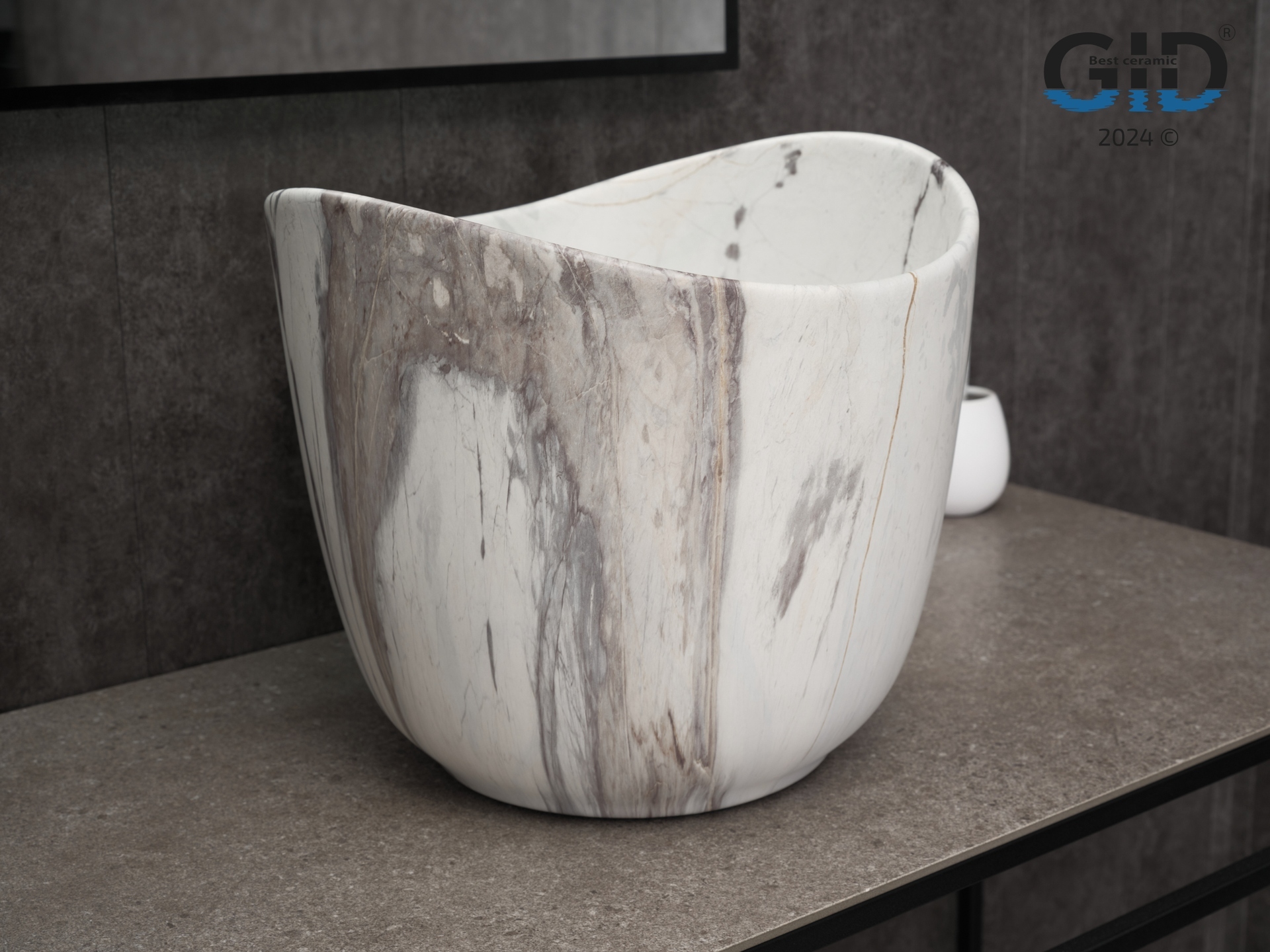 

Раковина Gid Creativo Mnc9303 накладная 36х36 под камень, Creativo Mnc9303