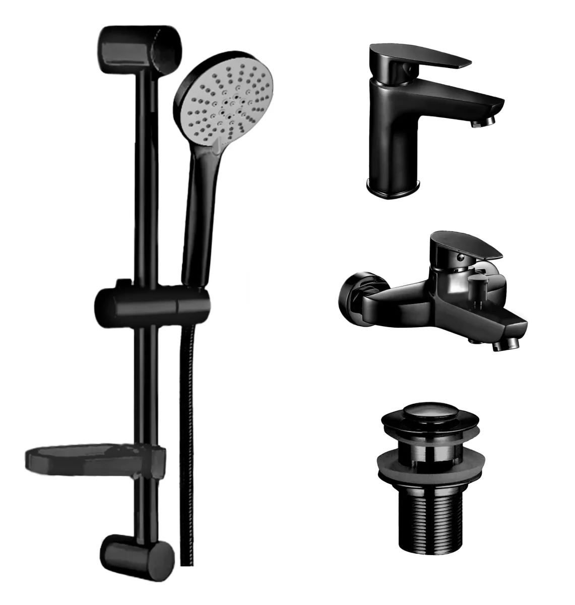 

Душевой комплект Boch mann IDA BM10430 черный, BM10430