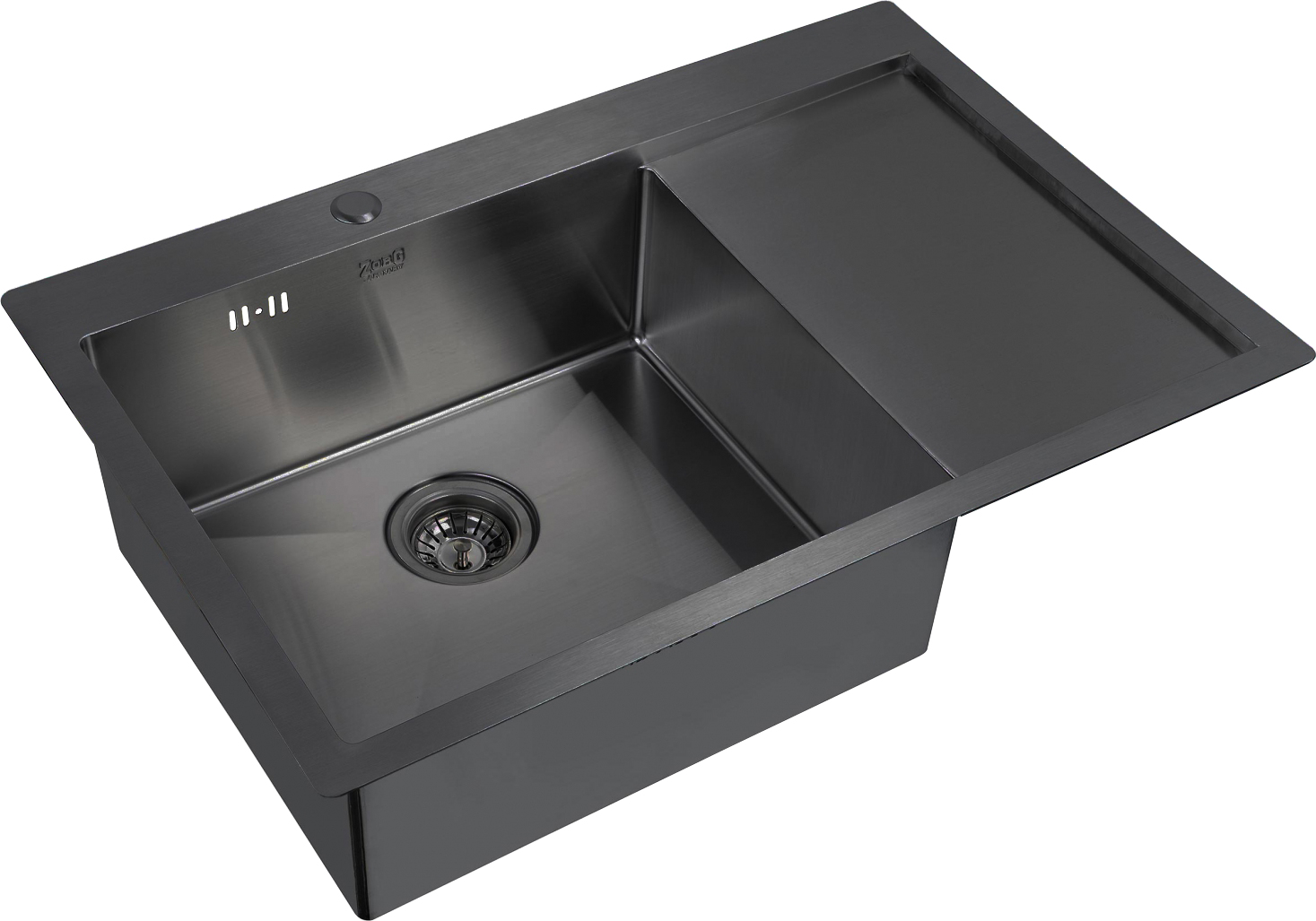 

Мойка кухонная Zorg Inox PVD 7851 L grafit, Черный, Inox PVD 7851 L
