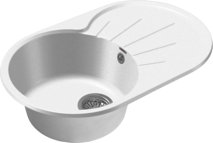 

Мойка кухонная GranFest Rondo R-750L иней, Белый, R-750L иней