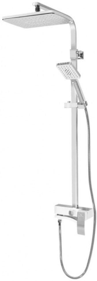 

Душевая стойка Grocenberg Shower GB7007-1WC белый/хром, Shower GB7007-1