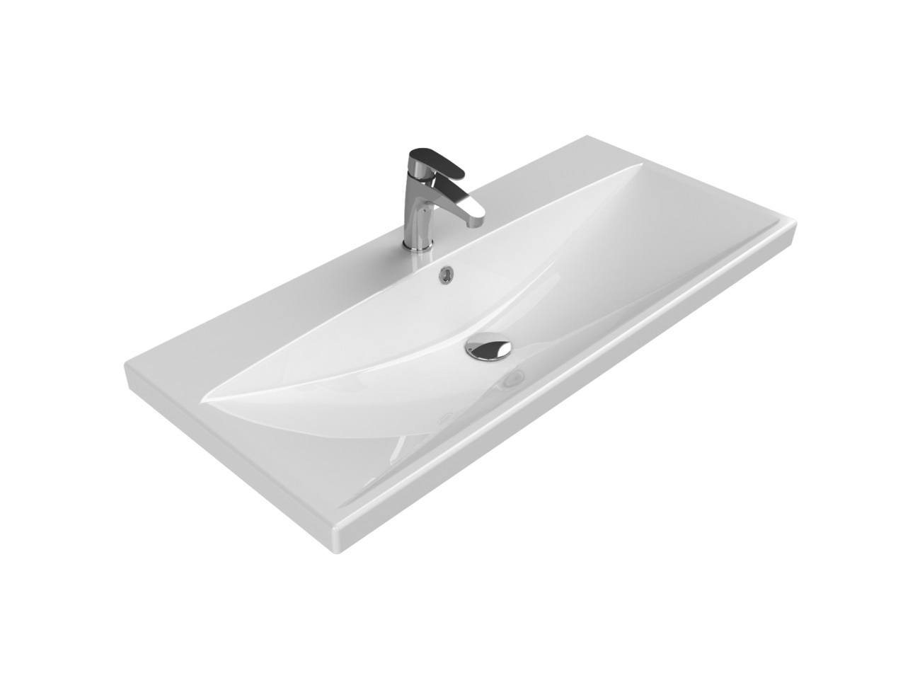 

Мебельная раковина BelBagno BB-0324-100-LVB 100х45 белая, Белый, BB-0324-100-LVB