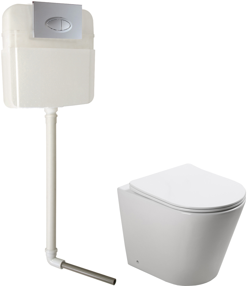 

Комплект SantiLine SL-5020 + SL-02 безободковый унитаз, с микролифтом+ система инсталляции с кнопкой, Белый