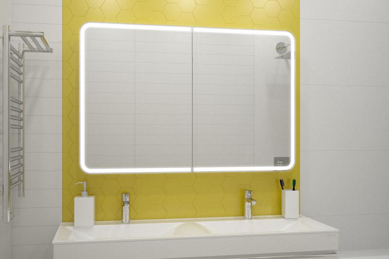 

Зеркало-шкаф Misty Авеню 1200x800 LED с датчиком движения и розеткой, Белый, МВК001