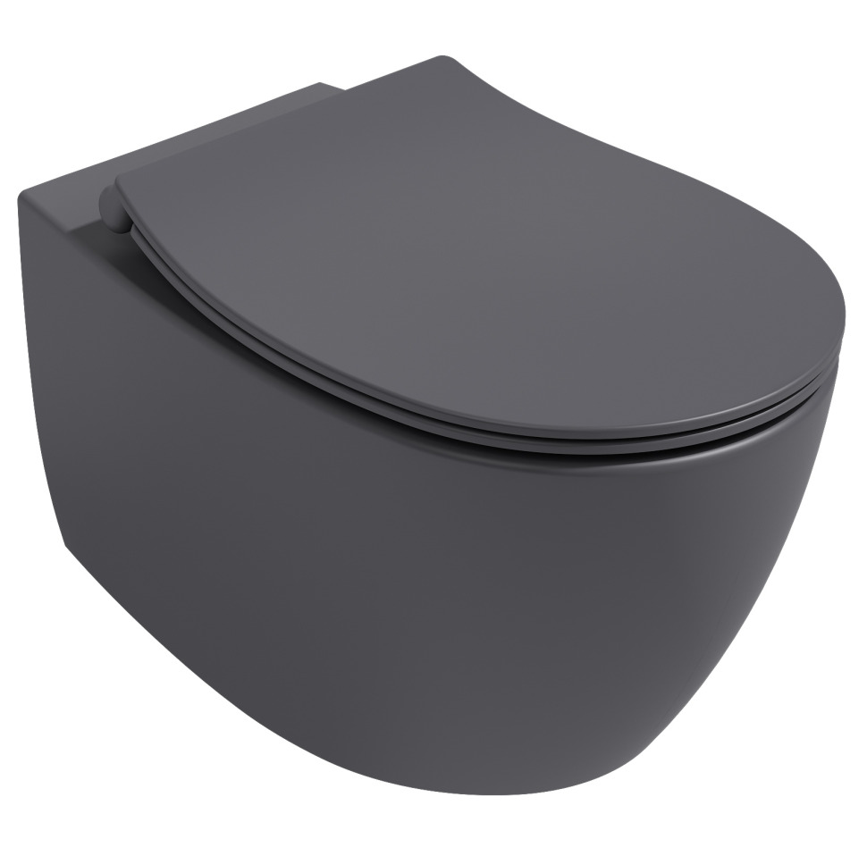 

Унитаз подвесной Isvea Sentimenti Neo 10AR02010SV-2C безободковый, антрацит матовый, 10AR02010SV-2C