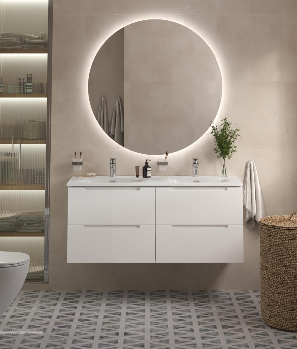 

Мебель для ванной Belbagno Etna 120 подвесная, 4 ящика, Bianco Lucido (раковина BelBagno BB-8099-120-2), Белый глянцевый, ETNA-1200-4C-SO-2-BL