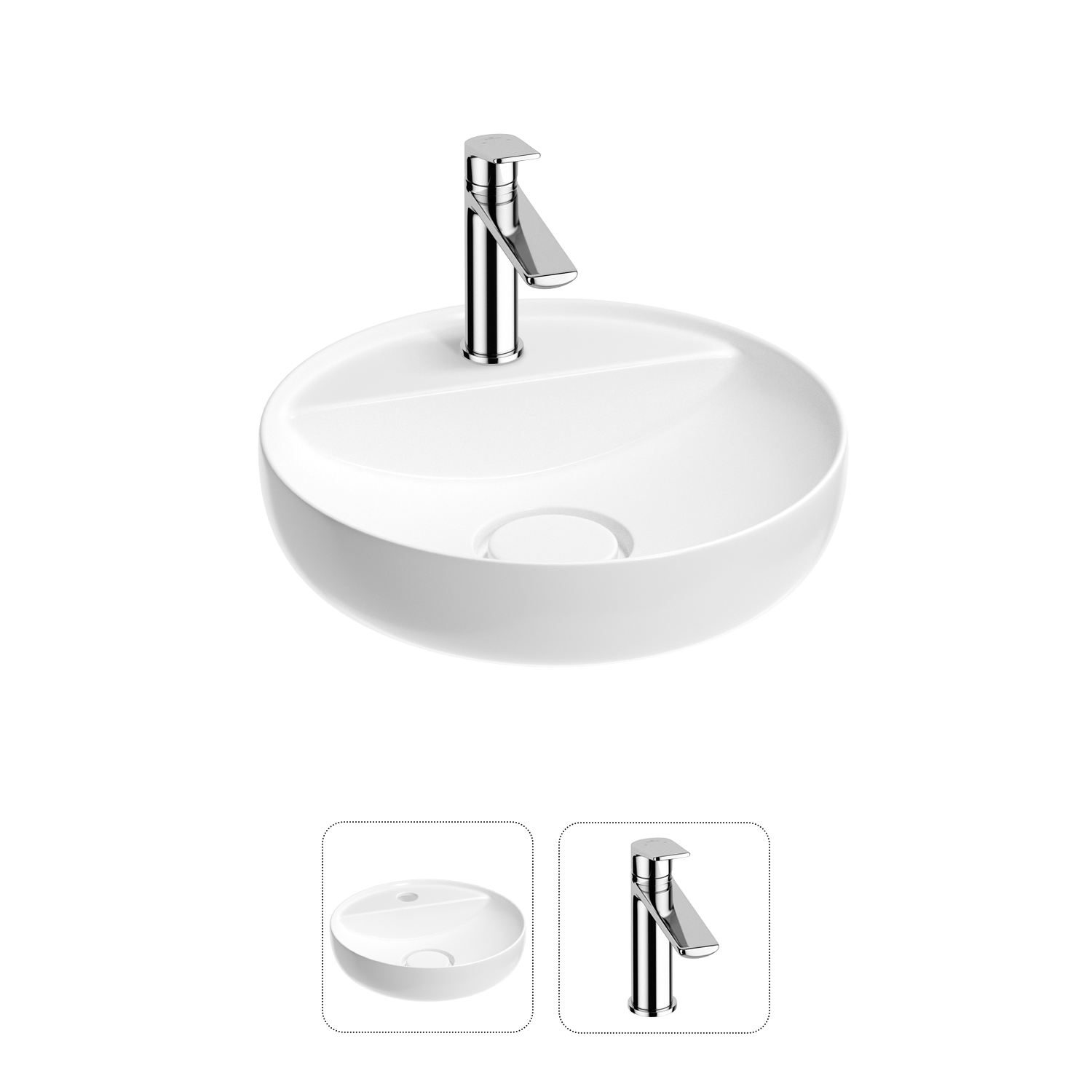 

Раковина для ванной Wellsee Chalice Perfection 201000691 в наборе 2 в 1, Нержавеющая сталь, 201000691