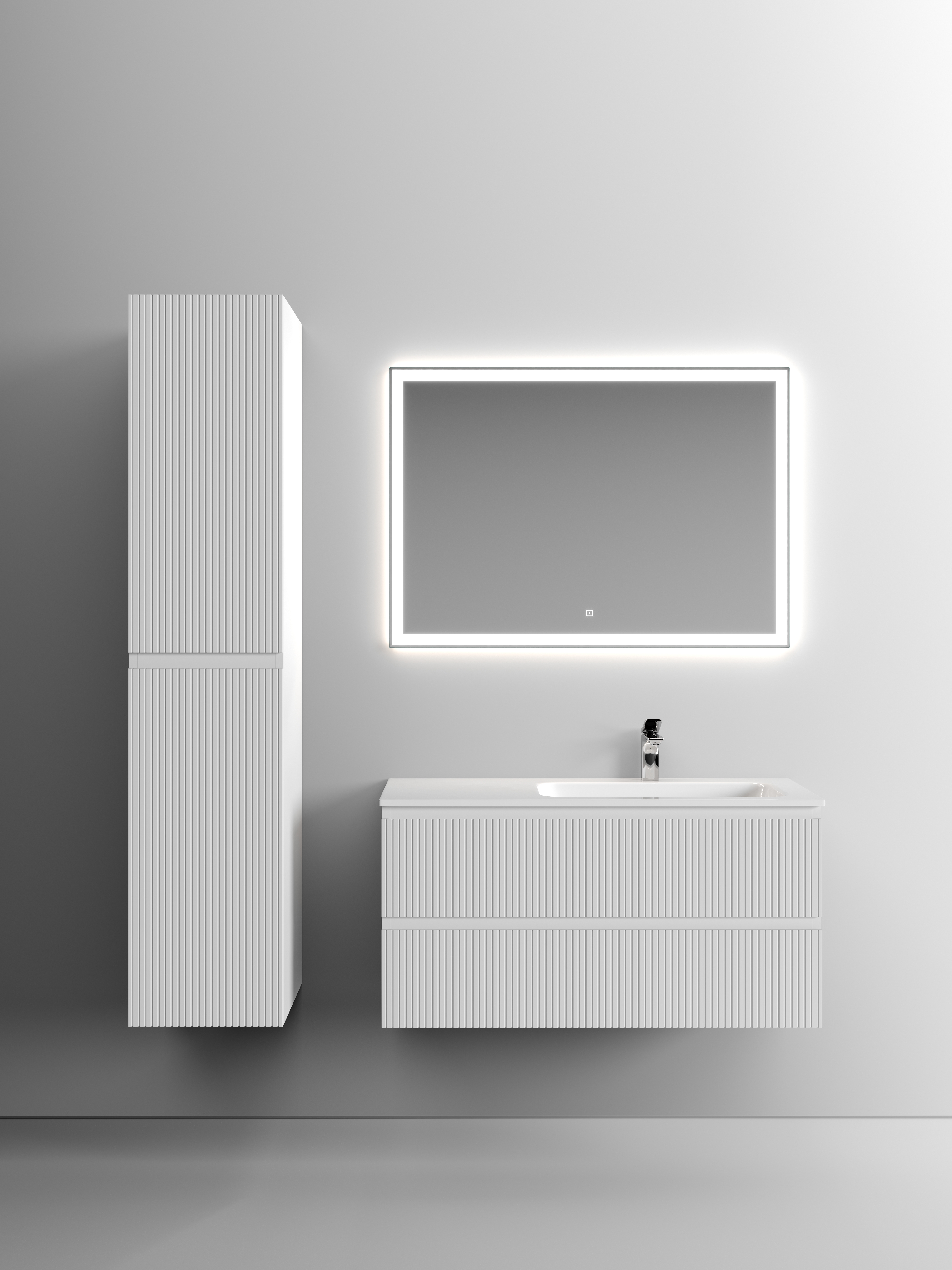 

Мебель для ванной Sancos Snob T 100 SNT100RW правая, 2 ящика, Bianco, Белый, Snob T 100