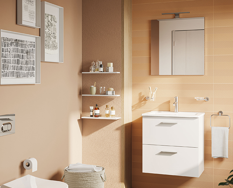 

Мебель для ванной VitrA Mia 60 с 2 ящиками, белый глянцевый, Mia 60