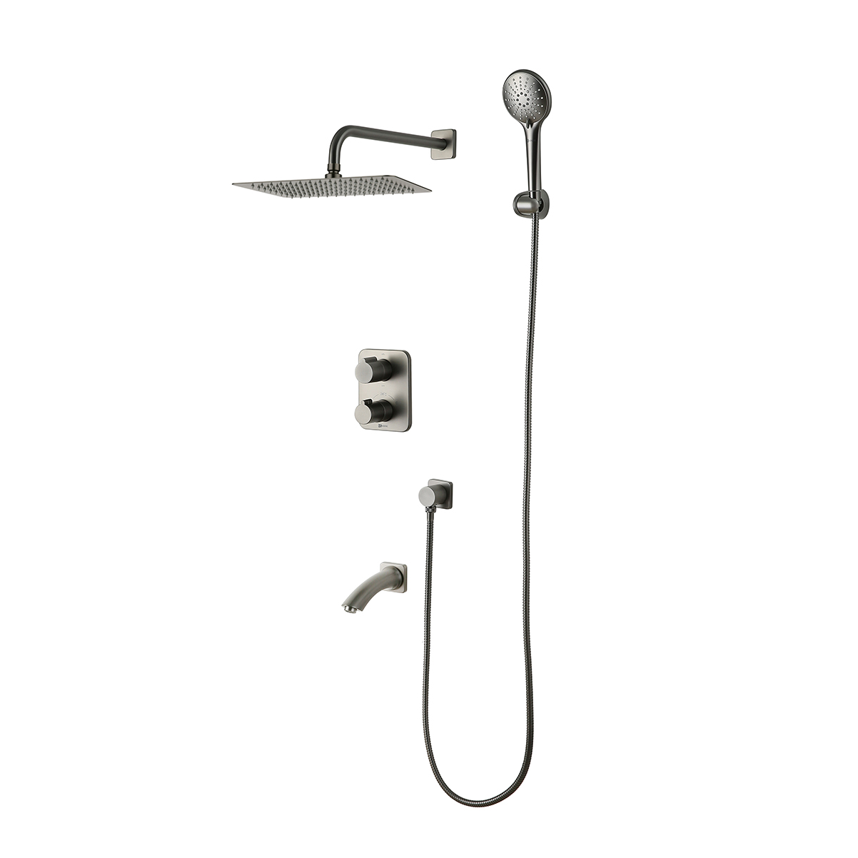 

Душевой комплект Lemark Bronx LM3742GM черная, Графит, LM3742GM