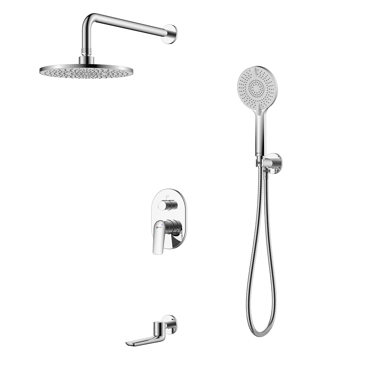 

Смеситель Lemark Verba LM11422C для ванны с душем, встраиваемый, с изливом, хром, LM11422C