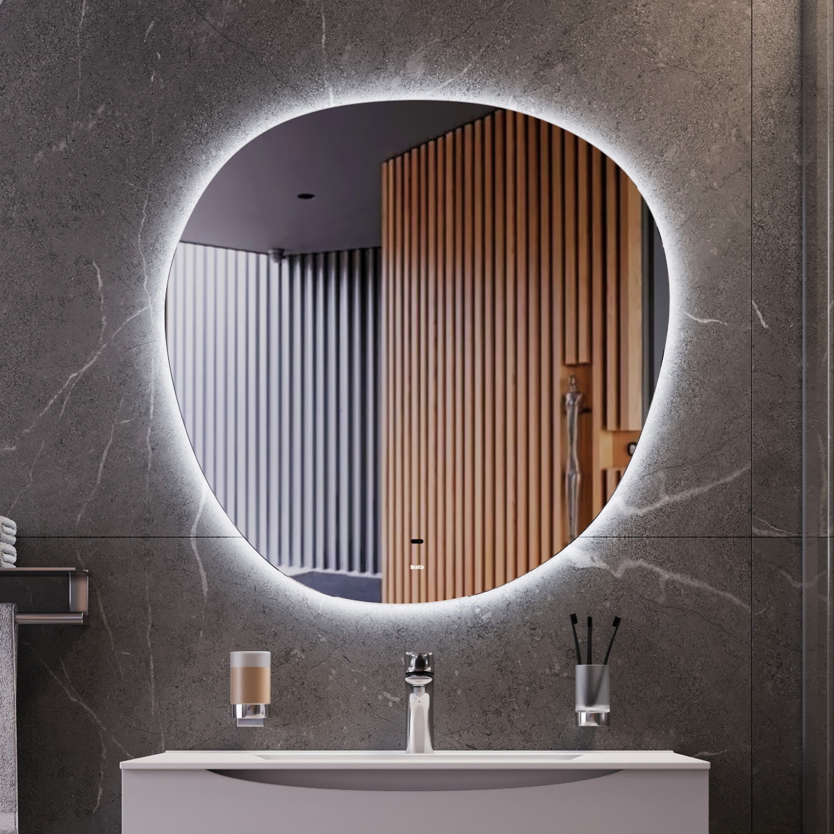 

Зеркало Bond Circle 80х80 с LED-подсветкой и бесконтактным сенсором, M37ZE-8080