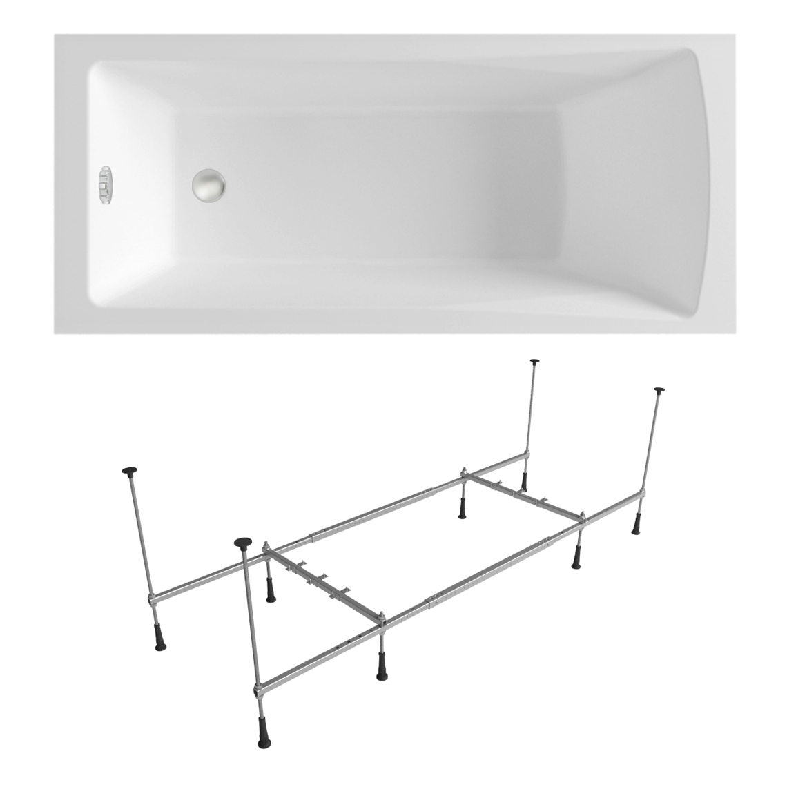 

Комплект 2 в 1 Lavinia Boho One S1-37010070: Акрилованная ванна 170х70 + Каркас, Белый, S1-37010070