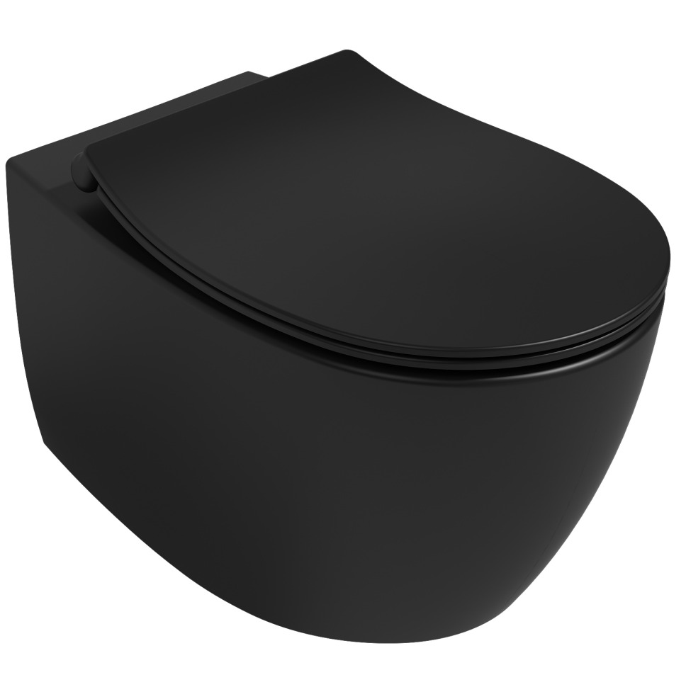 

Унитаз подвесной Isvea Sentimenti Neo 10AR02010SV-2N безободковый, черный матовый, 10AR02010SV-2N