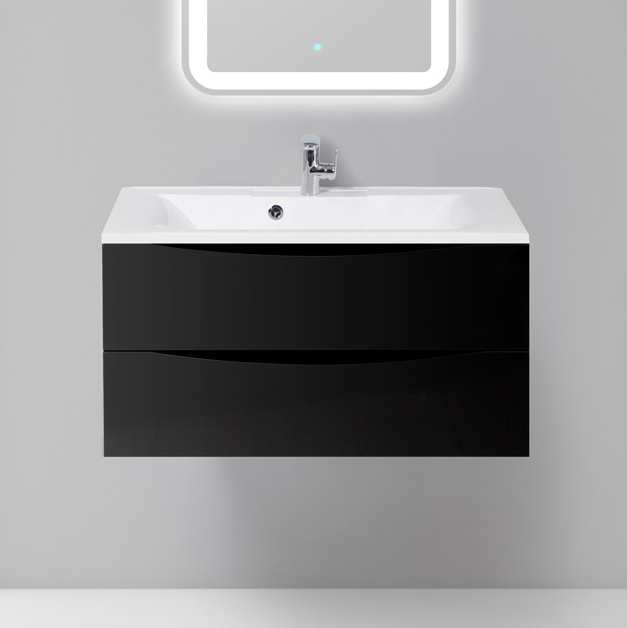 

Тумба с раковиной BelBagno Marino 90 nero lucido, Черный, Marino 90