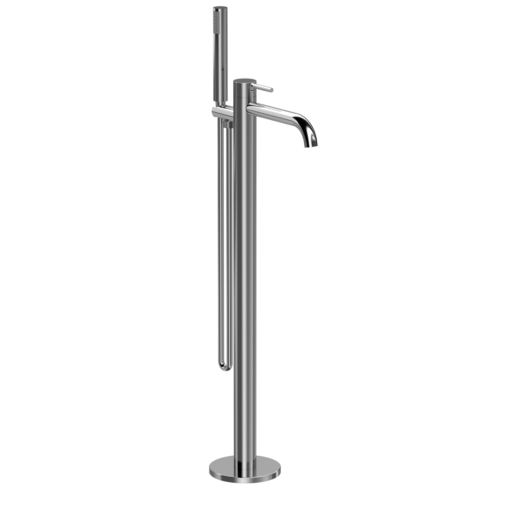 

Смеситель для ванны с душем Raiber Graceful RP-010 напольный, Хром, RP-010
