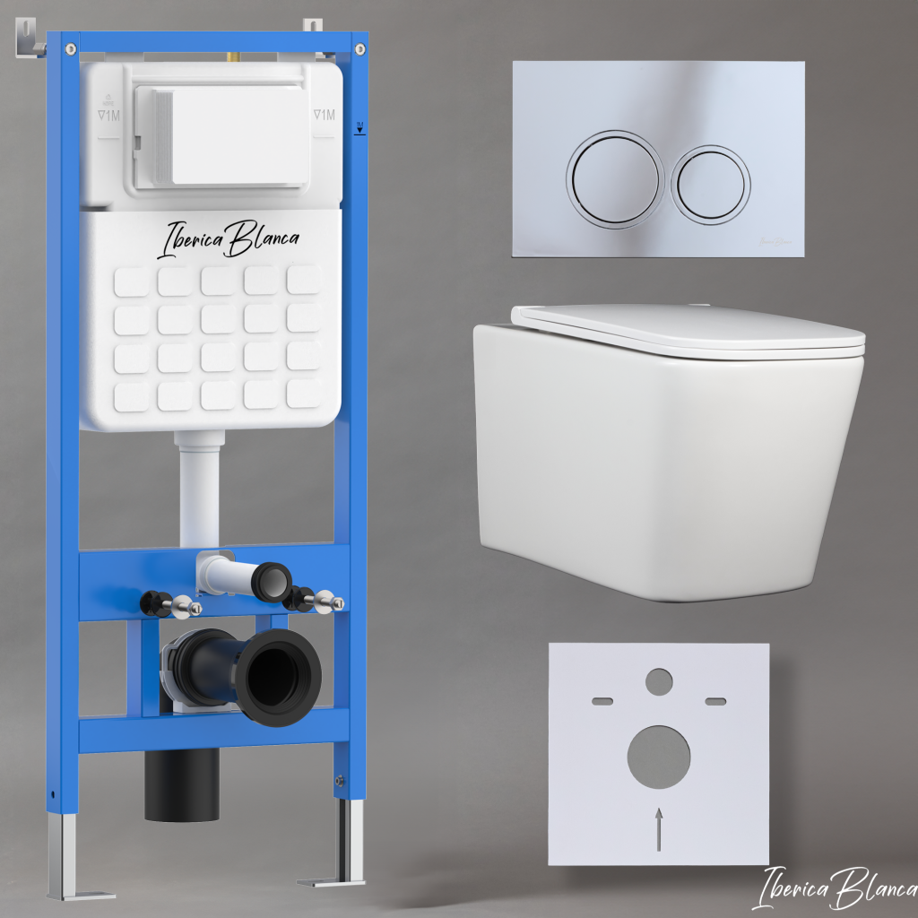 

Комплект 3 в 1 Iberica Blanca инсталляция + унитаз Toledo Alto IB.TLA.231.1B1 + кнопка смыва Esti-O IB.B082.003.002, Белый, IB001.TLA.231.823