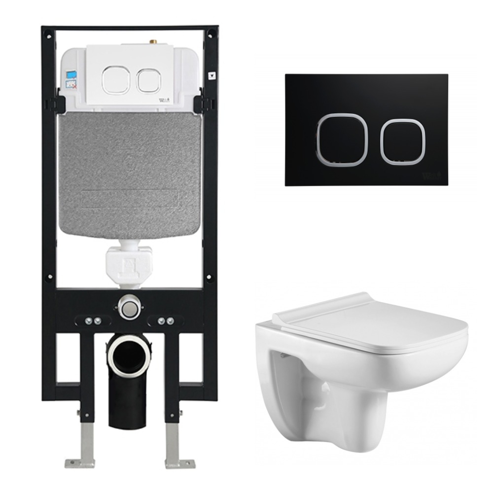 

Комплект Weltwasser 10000006627 унитаз Kehlbach 004 GL-WT+ инсталляция + кнопка Amberg RD-BL, Белый глянцевый, 10000006627