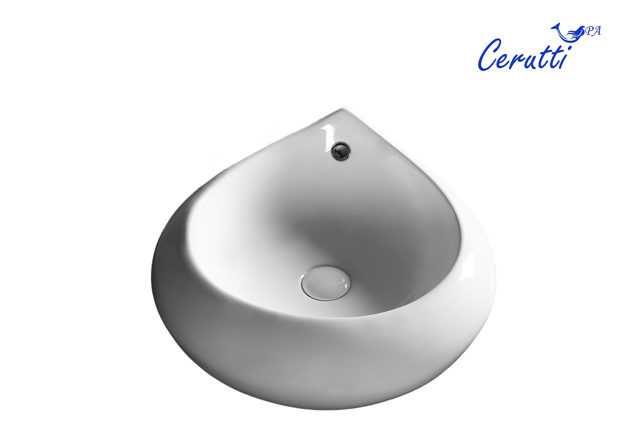 

Раковина Ceruttispa CR045E 47,5х47 накладная, форма капли, белый, CR045E