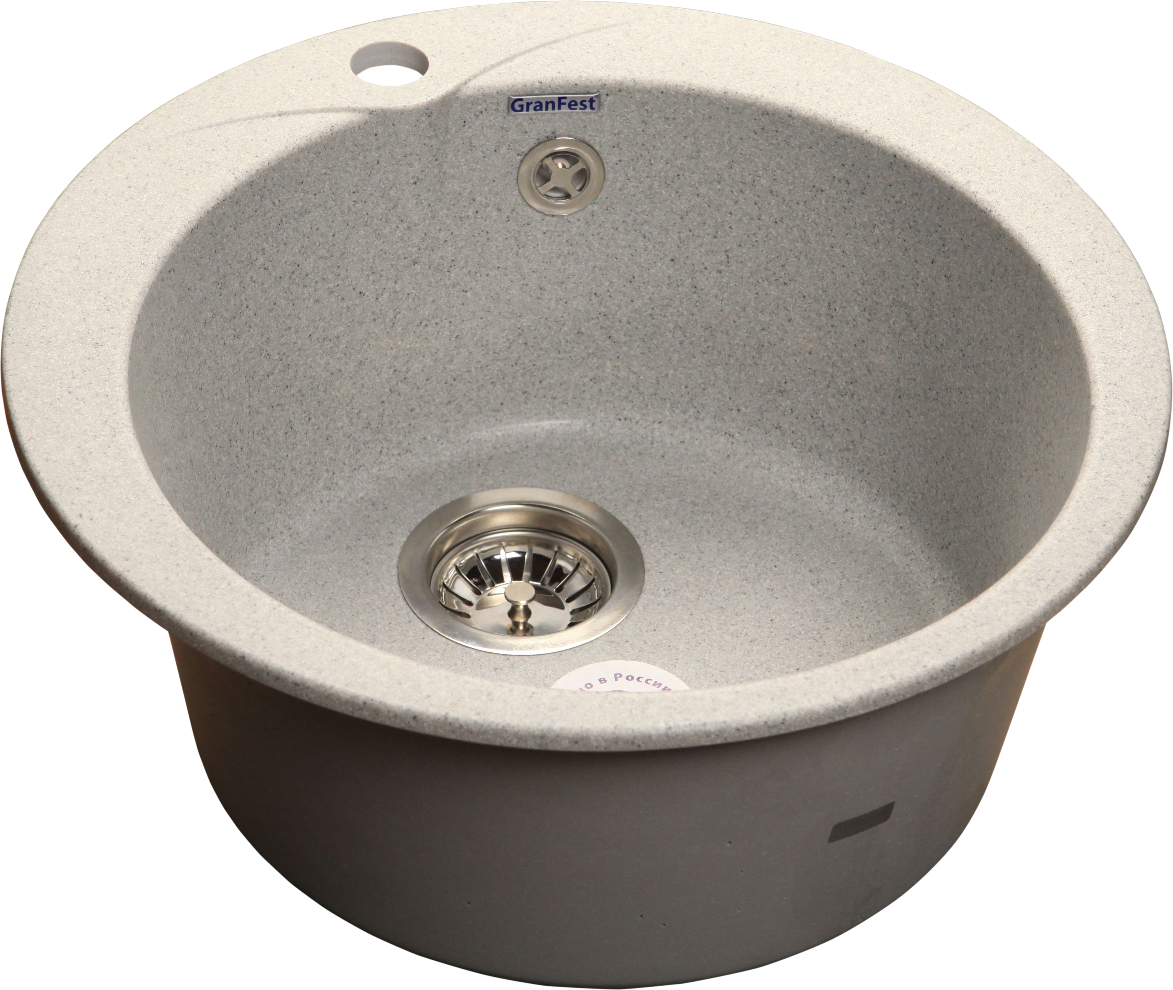 

Мойка кухонная GranFest Rondo R-480 серая, Серый, R-480 серый