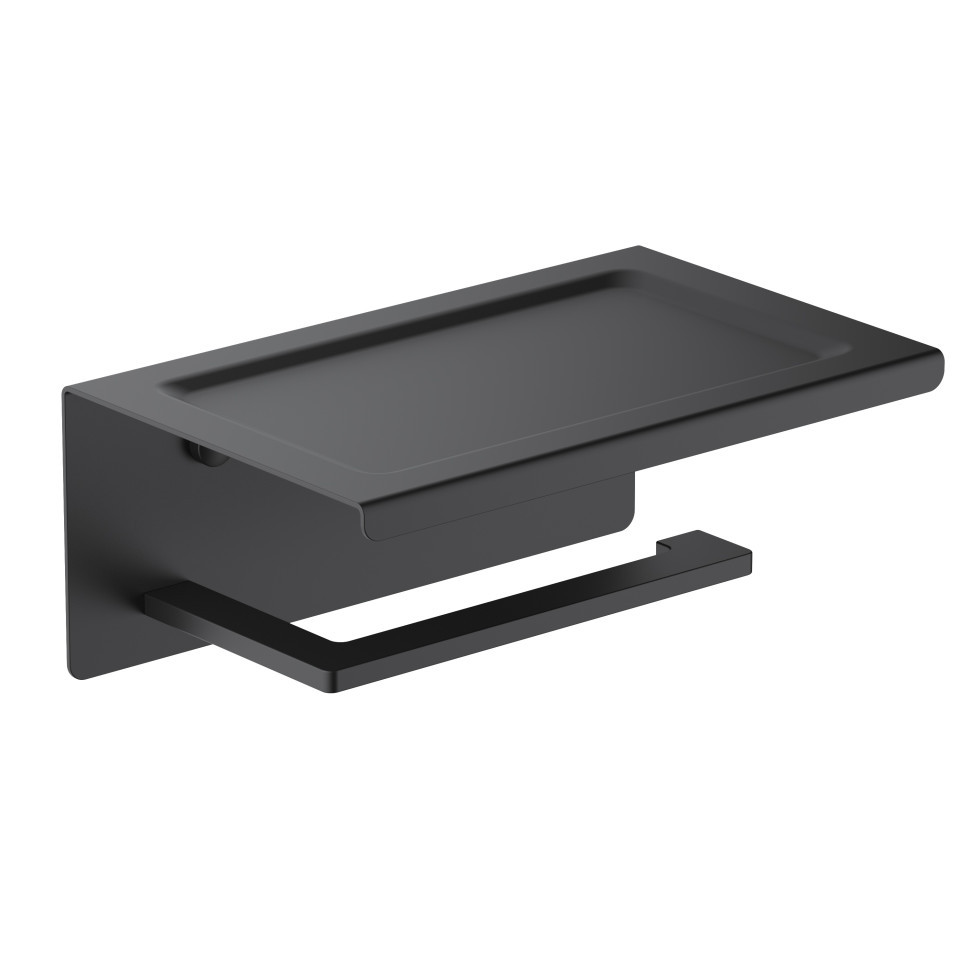 

Держатель туалетной бумаги Schein Klimt 9245MB с полкой, черный, 9245MB