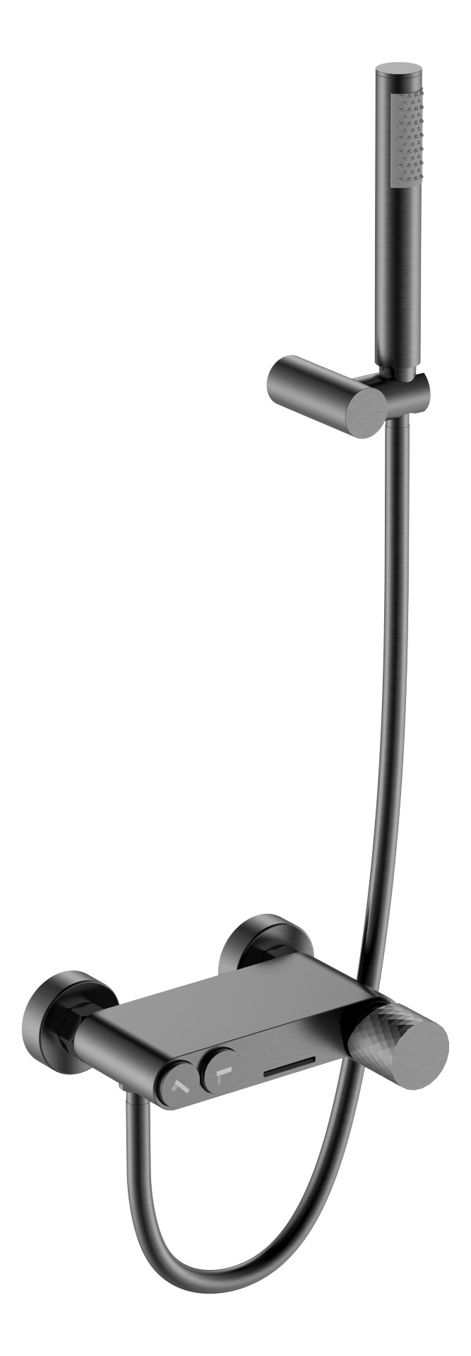

Смеситель для ванны с душем Boheme Stick 123-GM графит diamond, 123-GM