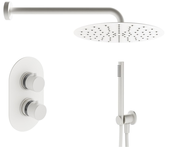 

Душевой комплект Plumberia Selection Ixo KITXOT18BO белый матовый, KITXOT18BO