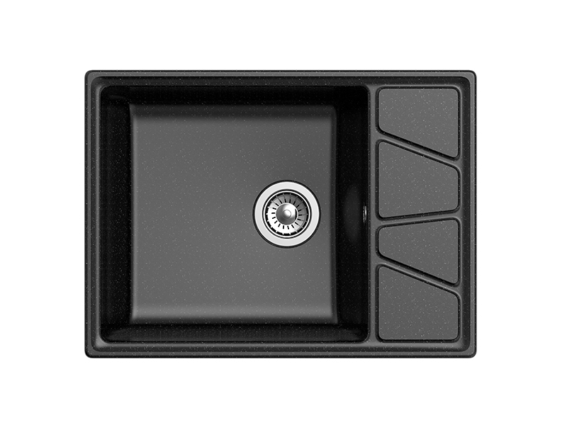 

Мойка кухонная GranFest VERTEX GF-V-680L черная, Черный, GF-V-680L
