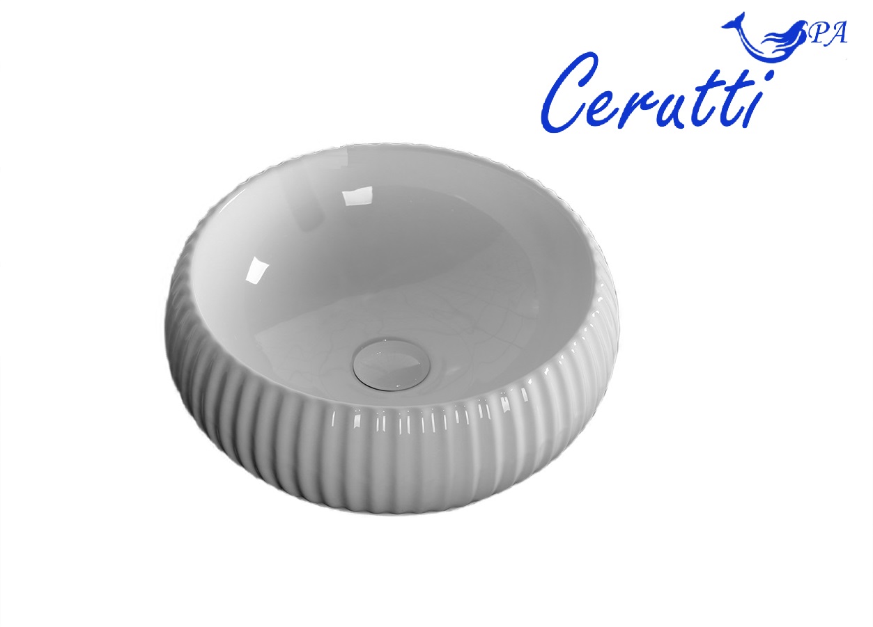 

Раковина Ceruttispa CR0007 D40,5 накладная, белый, CR0007
