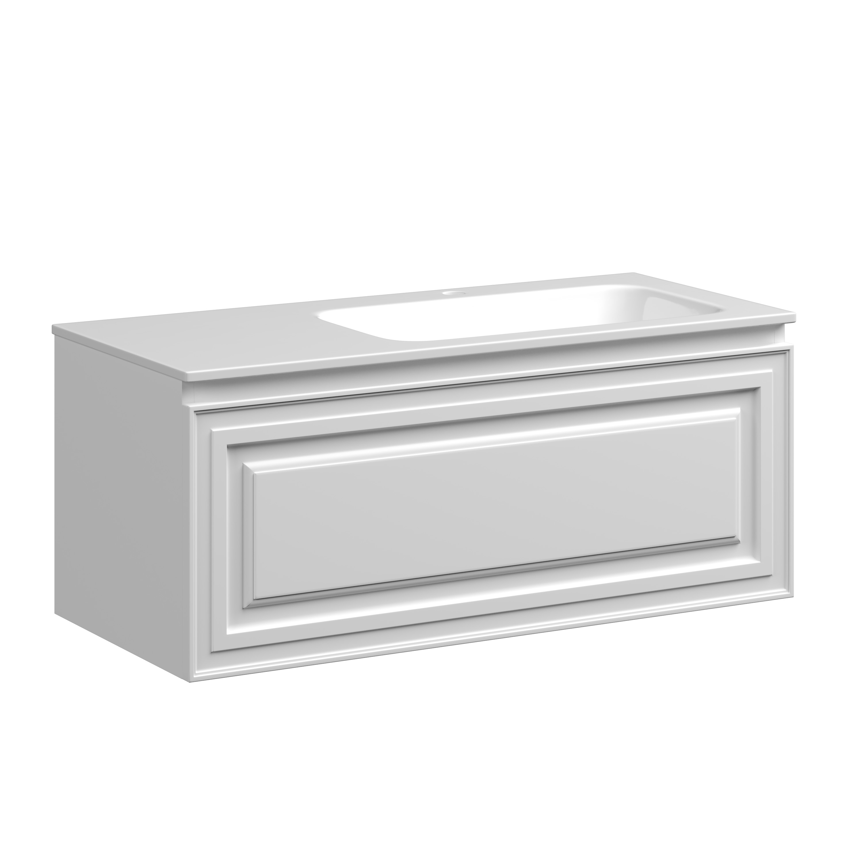 

Тумба с раковиной Sancos Very 100 R подвесная, Bianco, Белый, 100 R