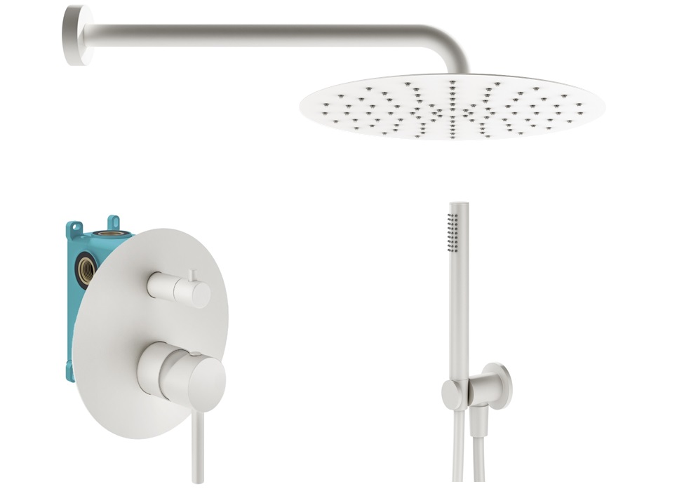 

Душевой комплект Plumberia Selection Ixo KITXO18BO белый матовый, KITXO18BO