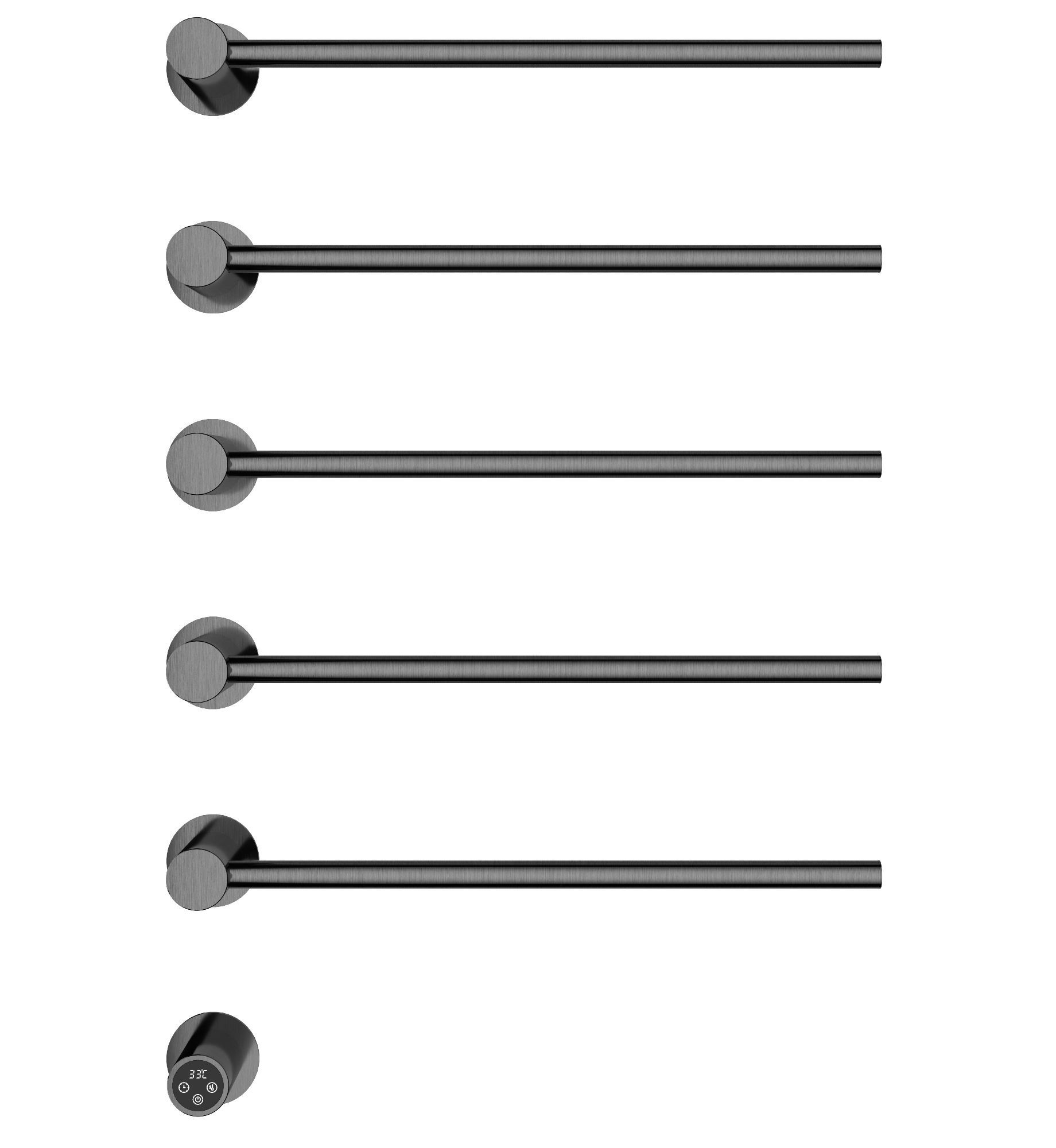 

Электрический полотенцесушитель Wonzon & Woghand WW-AL315-GM темный графит, WW-AL315-GM