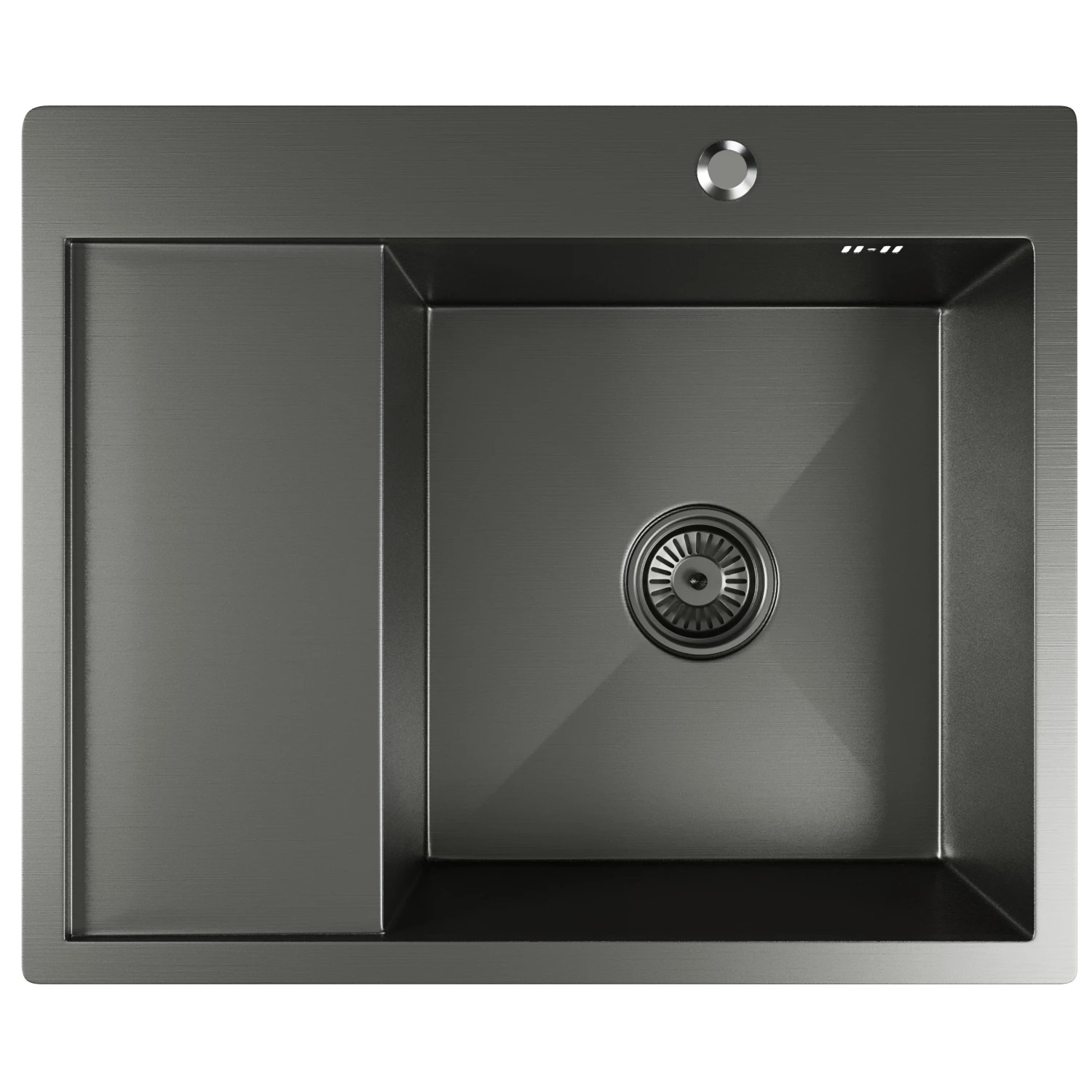 

Мойка кухонная Mixline Pro 60х50 (3,0) R с сифоном, черный графит, Pro 552929