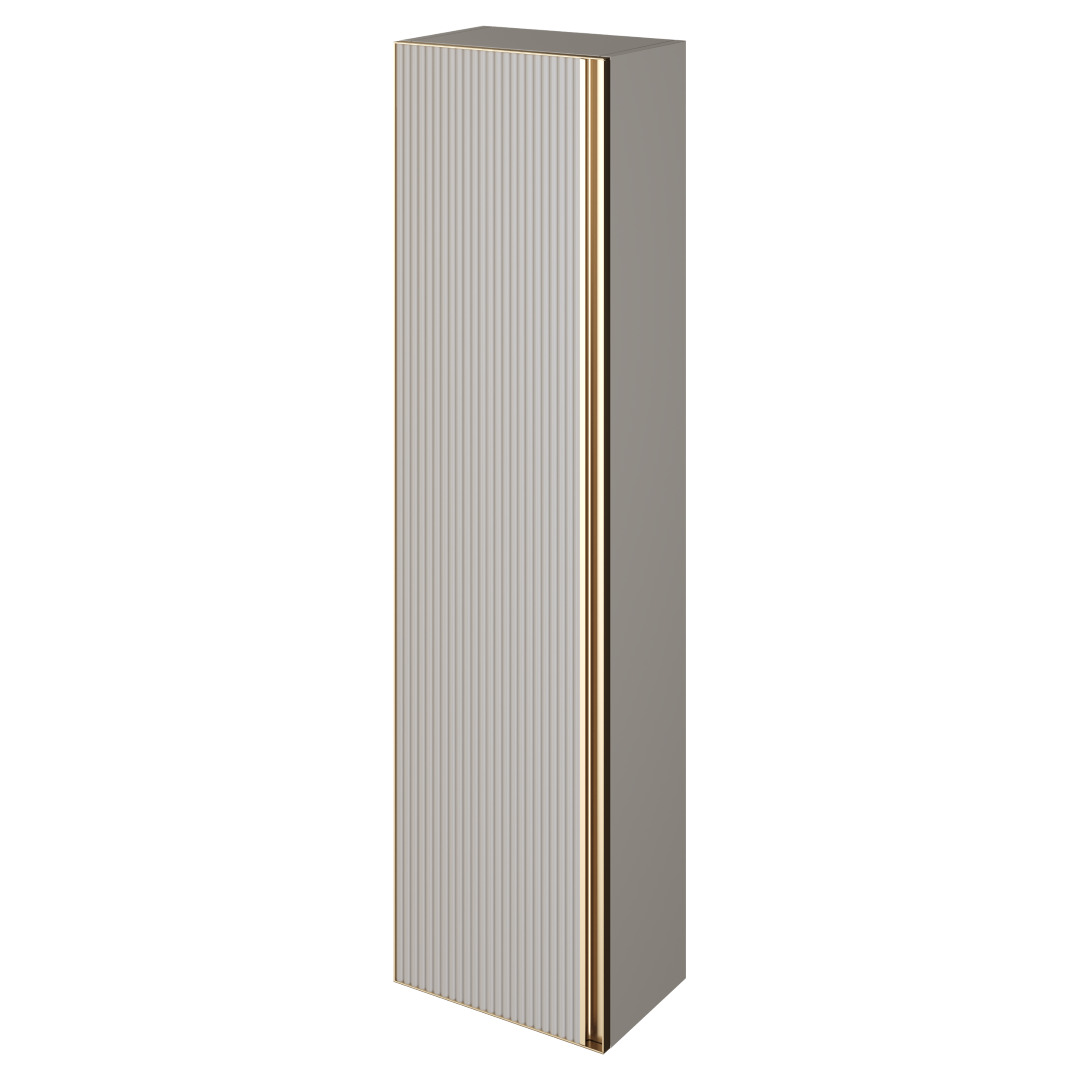 

Шкаф-пенал Armadi Art Quatro 35 подвесной, cashmere fuga/золото матовое, Серый / золото, 791-CM-RIB-MG