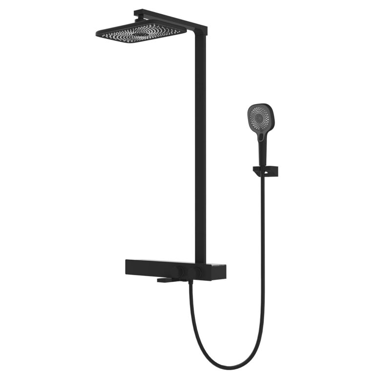 

Душевая стойка Vincea Inspire VSFS-3I13TMB термостатическая, черная, Черный, VSFS-3I13TMB